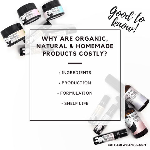 Why do homemade, organic & natural products cost more than conventional over the counter brands?