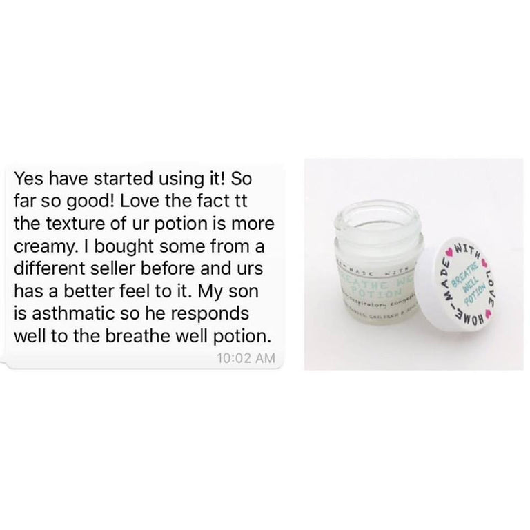DISCONTINUED: Breathe Well Potion (30ml) - Bottle of Wellness | HOMEMADE & NATURAL WELLNESS IN A BOTTLE. NO NASTIES!