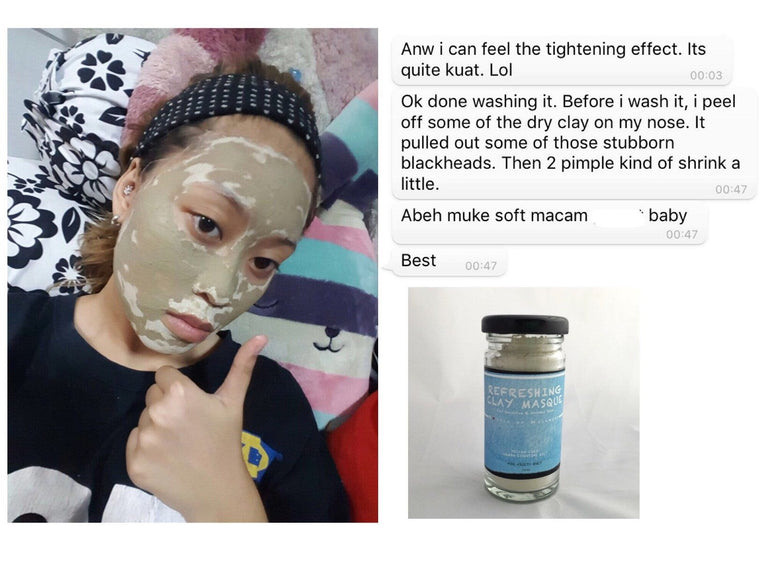 DISCONTINUED: Refreshing Clay Masque - For Sensitive & Normal Skin (75g) - WHILE STOCKS LAST! - Bottle of Wellness | HOMEMADE & NATURAL WELLNESS IN A BOTTLE. NO NASTIES!