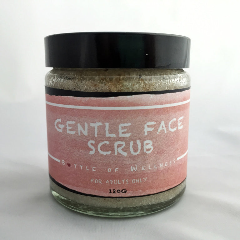 DISCONTINUED: Gentle Face Scrub (120ml) - Bottle of Wellness | HOMEMADE & NATURAL WELLNESS IN A BOTTLE. NO NASTIES!