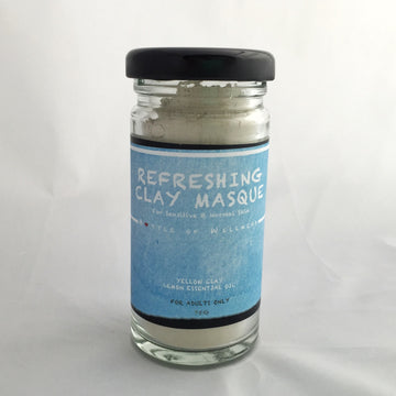 DISCONTINUED: Refreshing Clay Masque - For Sensitive & Normal Skin (75g) - WHILE STOCKS LAST! - Bottle of Wellness | HOMEMADE & NATURAL WELLNESS IN A BOTTLE. NO NASTIES!