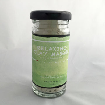 DISCONTINUED: Relaxing Clay Masque - For Oily & Combination Skin (75g) - Bottle of Wellness | HOMEMADE & NATURAL WELLNESS IN A BOTTLE. NO NASTIES!