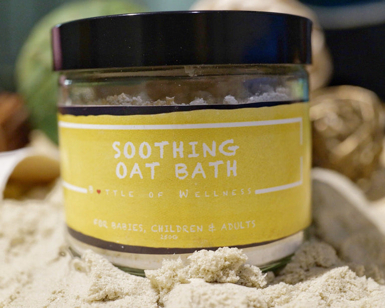 DISCONTINUED: Soothing Oat Bath (250ml) - Bottle of Wellness | HOMEMADE & NATURAL WELLNESS IN A BOTTLE. NO NASTIES!