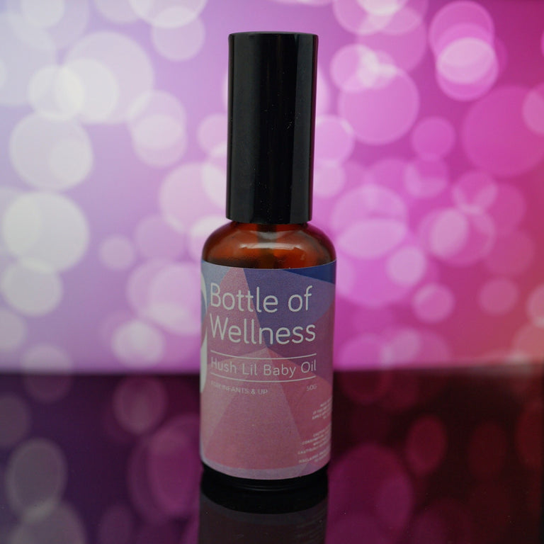DISCONTINUED: Hush Lil Baby Oil (50ml) - Bottle of Wellness | HOMEMADE & NATURAL WELLNESS IN A BOTTLE. NO NASTIES!