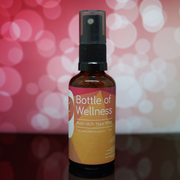 DISCONTINUED: Anti-itch Hair Mist (50ml) - Bottle of Wellness | HOMEMADE & NATURAL WELLNESS IN A BOTTLE. NO NASTIES!