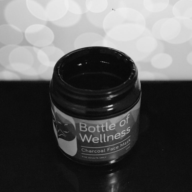 DISCONTINUED: Charcoal Face Mask (120ml) - Limited edition - Bottle of Wellness | HOMEMADE & NATURAL WELLNESS IN A BOTTLE. NO NASTIES!