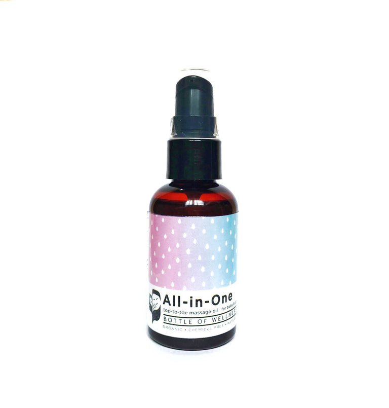 All-in-One Top-to-toe Massage Oil (60ml) - Bottle of Wellness | HOMEMADE & NATURAL WELLNESS IN A BOTTLE. NO NASTIES!